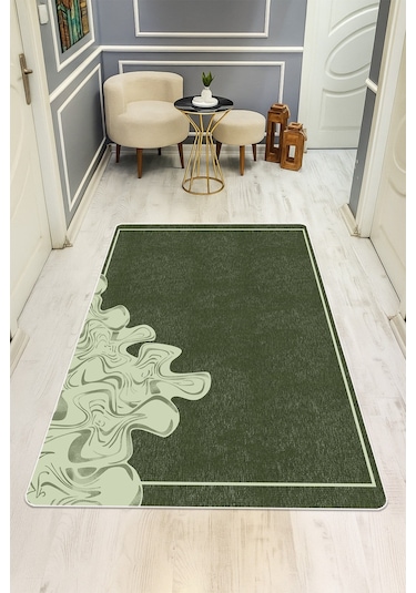 Modern Desenli Dijital Baskı Kaymaz Taban Halı H0954 Renkli