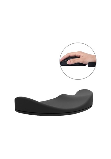Silikon Bilek Desteği Mouse Pad Mobil Avuç İçi Dayanağı Ofis El Dayanağı, Özellik: Siyah Sol El