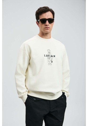 Lufian Simba Kırık Beyaz Erkek Sweatshirt 112030175 Kırık Beyaz