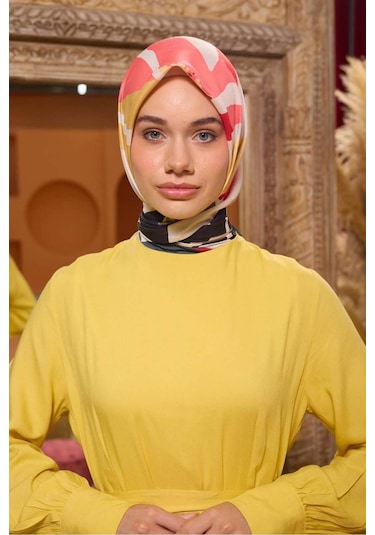 İpekhan Marrakech Koleksiyon Soft Eşarp 1211 - 13 Ekru/siyah Ekru/siyah