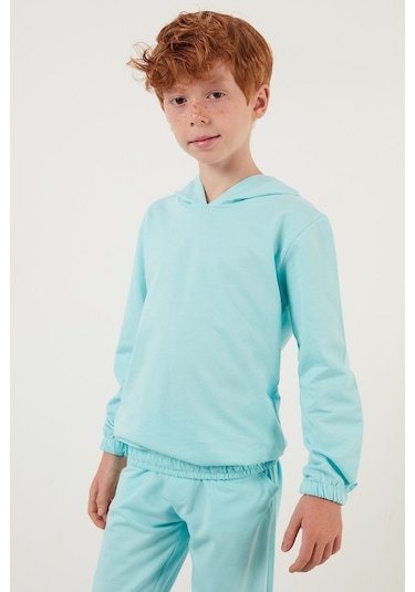 Lela Kapüşonlu Cepli % 100 Pamuk Çocuk Unisex Çocuk Takım 5922021 Mint