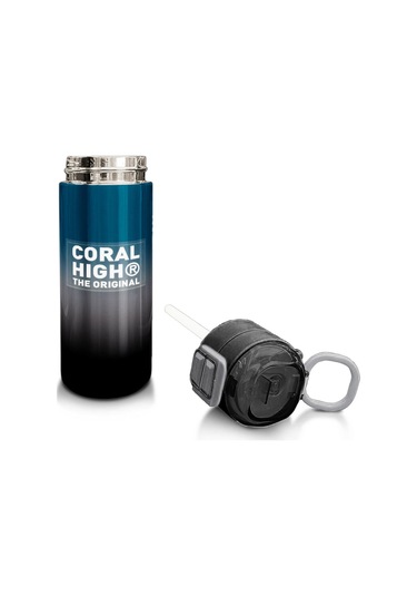 Coral High Kids Nefti Gri Renk Geçişli Pipetli Ve Direkt İçim Çelik Termos 500 Ml 31855 Gri - Yeşil