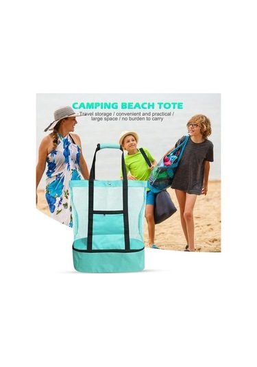 Termal Soğutuculu Taşınabilir Öğle Yemeği Çantası - Plaj, Kamp, Piknik Ve Günlük Kullanım İçin Pratik Tote Çanta Kadınlar İçin Şık Ve Fonksiyonel Yemek Saklama Çantası Yeşil