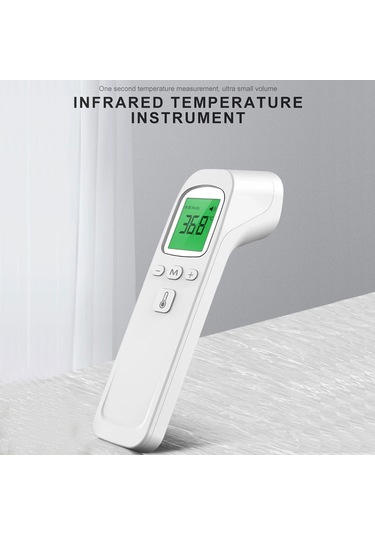 Samdoo Alk-ftw01 Beyaz El Tipi Enstrüman/insan Sıcaklığı Ölçer - Dokunmadan Kızılötesi, 3 Renkli Arka Işık, Lcd Ekran, / Değiştirilebilir, Pil Yok