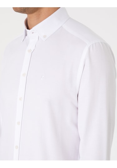 Pierre Cardin Erkek Beyaz Gömlek Desenli 50306996-vr013 Beyaz