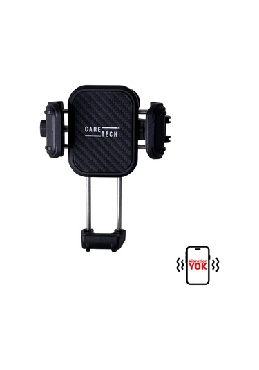 Ct-m19 Telefon Tutucu Titreşim Önleyicili Motosiklet Gidon Ayna Montajlı Klipsli Su Geçirmez Siyah