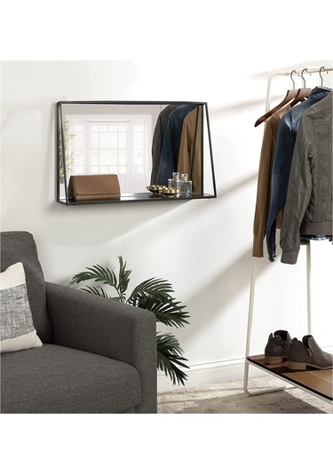 Metal Dekoratif Banyo Ve Lavabo Aynısı Siyah