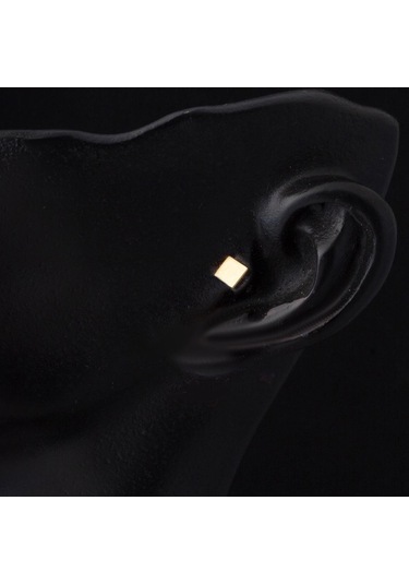14 Ayar Altın Kare Tragus Küpe Kphsy14k22490