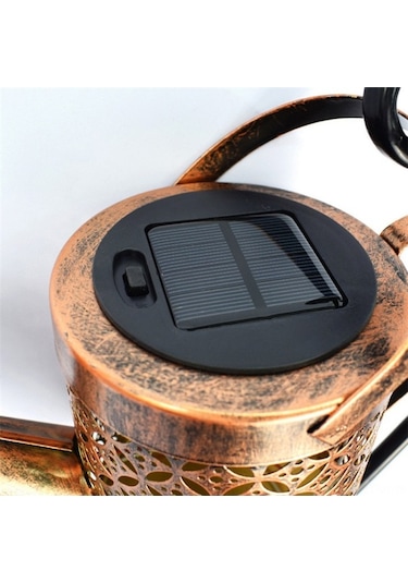 Pazly Güneş Enerjili Sulama Boş Kova İp Işığı Dış Mekan Bahçe Şelale Lamba Dekor Braketsiz