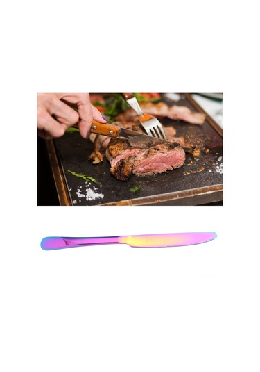 Kangvka Pirinc Renkli Paslanmaz Çelik Bıçak - Dayanıklı, Anti-rust, Ev Ve Partiler İçin Mutfak Gereci Mavi Renkli