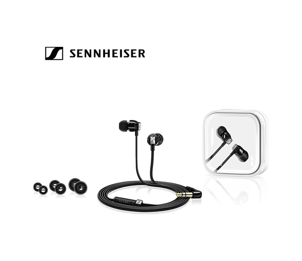 Moveevo Sennheıser Cx 3.00 Dinamik Sürücü Hi-fi Kulak İçi Kulaklık, 3.5mm Bağlantı, 1.2m Kablolu, Gürültü Azaltıcı, Siyah Sennheiser Cx 3.00 Kulaklık