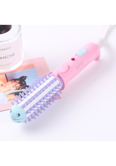 Sones Gelinsi Gls-003 20w 2'si 1 Arada Seramik Sırlı Mini Bukle Tarak, Ab Fişi Pembe