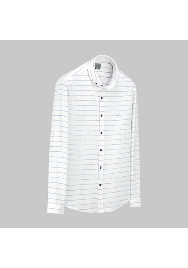 Sarar Goias Interview Slim Fit Erkek Gömlek 3174702 Mavi