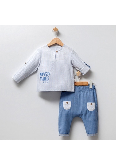 Tongs Baby Gofre 2'li Bebek Takım 5183 Mavi