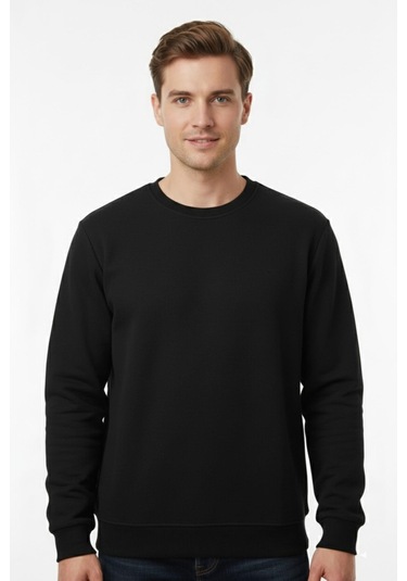 Dynamo Erkek Sıfır Yaka Selanik Sweatshirt Regular Kalıp Bgl-st04926 Siyah