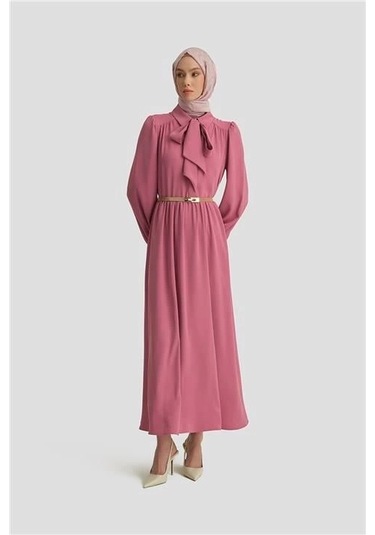 Armine Seyyar Yaka Kurdeleli Elise 25y9016 Sümbül Pembe