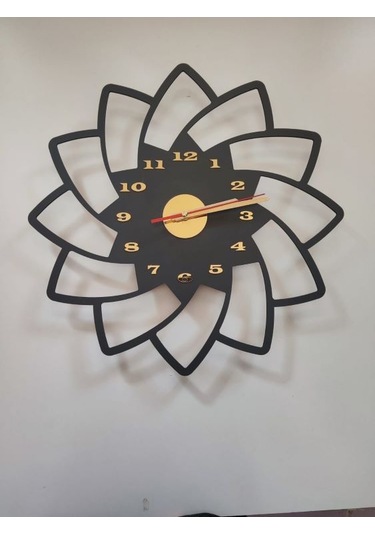 Duvar Saati Dalgalı Model Ahşap