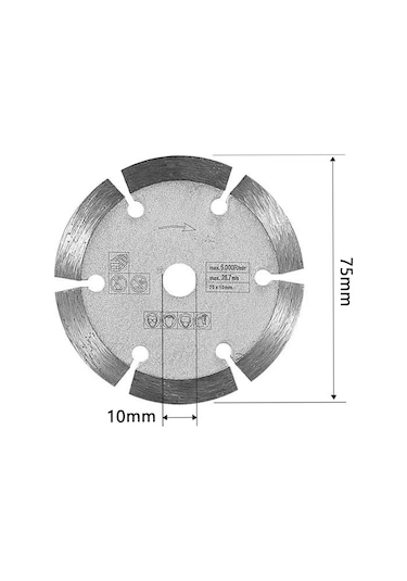 Ximistore9 3" Mermer Kesme Diski - Seramik, Fayans, Beton İçin Dayanıklı Ve Yüksek Performanslı
