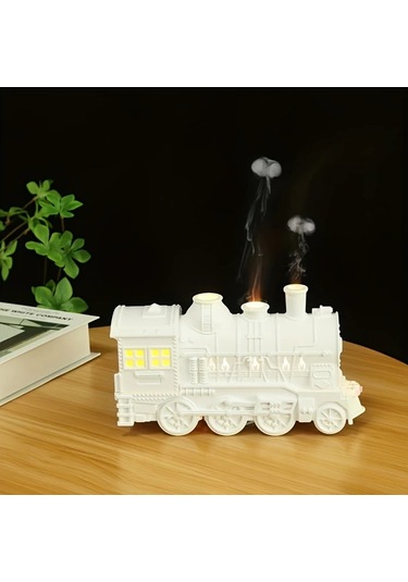 Honeybeeshop Siyah Usb Mini Tren Tasarımı Yağ Difüzörü 2 Işık Soğuk Buhar Çift Püskürtme Modu Ev Ofis