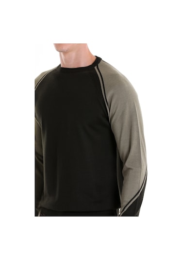 Hatemoğlu Haki Regular Fit Bisiklet Yaka Jakarlı Yünlü Triko Kazak Haki