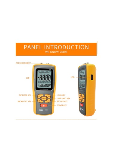 Gm505 Benetech Manometre Fark Basınç Ölçer