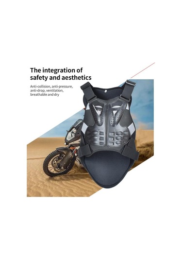 Hayalet Yarış Gh-hjy08 Motosiklet Zırh Yelek Göğüs Koruyucu Sürme Sert Kabuk Giysiler, Boyut: L Siyah