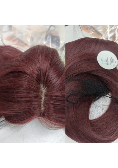 Kırmızı Peruk Uzun Düz Dantel Ön Peruk Kadın İçin Doğa Sentetik Diğer