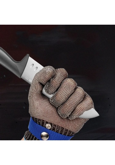 Paslanmaz Çelik Eldiven Anti-cut Güvenlik Kesilmeye Dayanıklı El Koruyucu Metal M