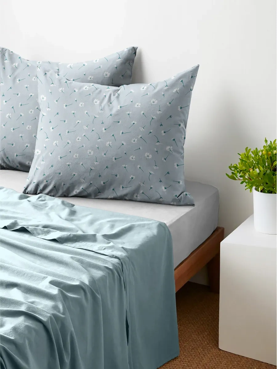 Vasilisa Yastık Kılıfları 70x70 Cm, 2 Adet, Pamuklu Kumaş, %100 Pamuk 332539510 Grayish-blue