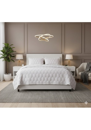 Star Tek Kişilik Yatak Örtüsü Lila Lila