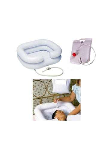 Herdegen Portatif Saç Yıkama Seti Hasta Başı Yıkama Havuzu