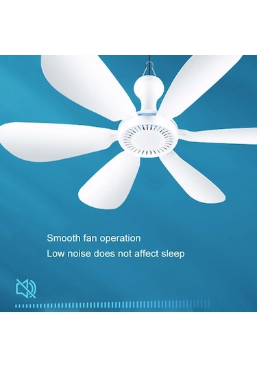 Cbtx USB Rüzgar Enerjili Altı Kanatlı Mini Tavan Vantilatörü