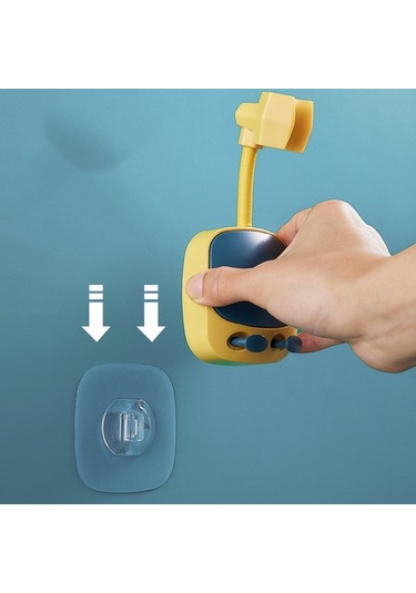 Primepickings Bir 1 Adet Abs Duş Standı Hiçbir Yumruk Bağlama Asılı Duş Başlığı Çocuklar Yağmur Püskürtü 2 Katlı Gri