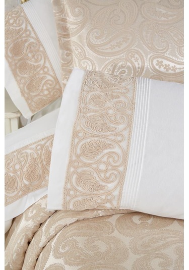 Çeyiz Diyarı Şal 10 Parça Battaniyeli Çeyiz Seti Bej Bej