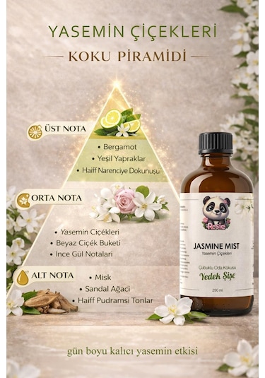 Rosie Jasmine Mist Çubuklu Oda Kokusu Yedek Şişe 250 Ml Reed Diffuser Refill Fresh