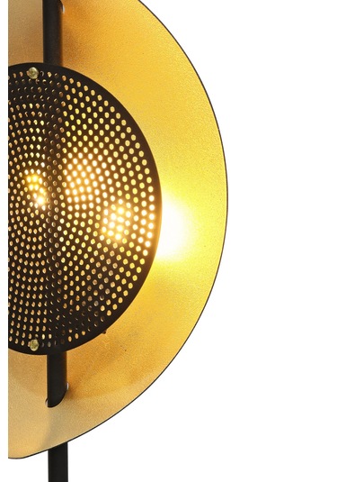 Siyah/sarı Yaldız Boyalı Aplik Plc-1202-ap-bsy Siyah