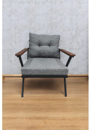 Pilocca Demonte Metal Tekli Bahçe Mobilyası, Gri, 60x60 Cm Gri