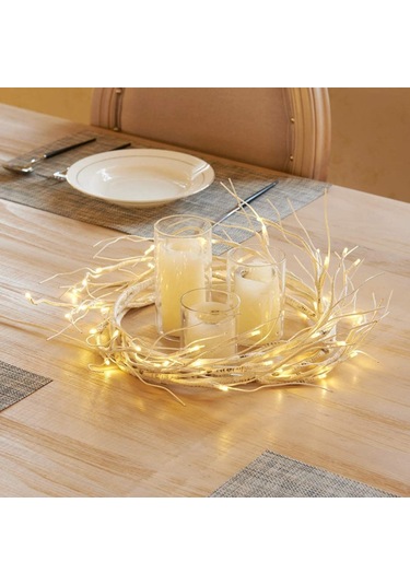 Uzaktan Huş Ağacı Işık Dize İle 48 Led Rattan Şube Işık 8 Mod Su Geçirmez Bükülebilir Şekil Oda Dekorasyon Sanat Işık, 1.8 M