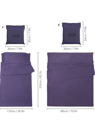Hafif Uyku Tulumu Astarlı Uyku Tulumu Açık Kamp Otel Seyahat Mor