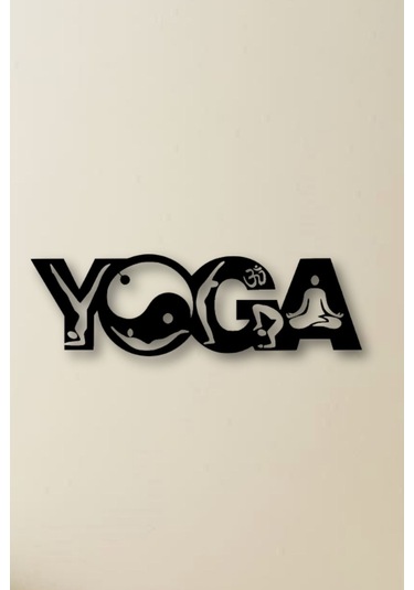 Ahşap Tablo Dekoratif Duvar Süsü Yoga Temalı Ahşap Panel Yoga Stüdyoları İçin Siyah Renk