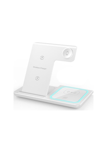 "3'lü Hızlı Şarj İstasyonu: Katlanabilir Kablosuz Şarj Aleti - Telefon, Kulaklık Ve Saat İçin"