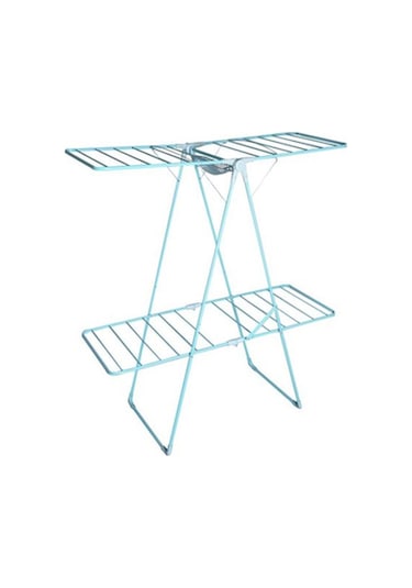 Mavi İki Katlı Çamaşır Kurutmalık - İkiz Çamaşır Kurutma Askısı Antrasit