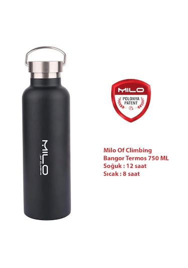 Milo Of Climbing Bangor 750 Ml Çelik Termos Siyah