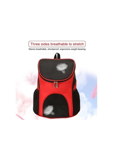 Dm Cbtx Taşınabilir Katlanır Nefes Alabilir Evcil Hayvan Taşıyıcı Sırt Çantası, 45x36x31cm Mavi