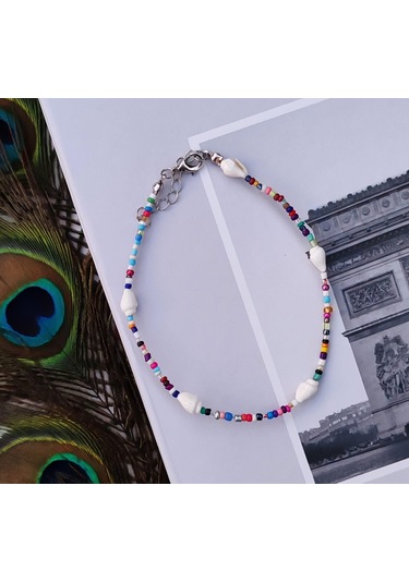 Allegro Deniz Kabuklu Renkli Kadın Halhal Çok Renkli