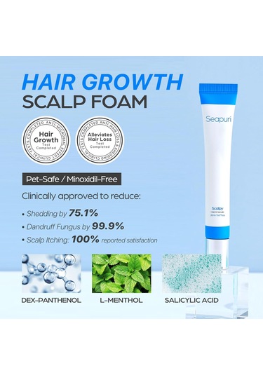 Hangfox Deniz Yosunu Saç Kökü Serumu - Derin Temizleme, Kök Güçlendirme, Dökülmeyi Azaltma, Nane Özlü Rahatlatıcı Saç Sağlığı Geliştirici