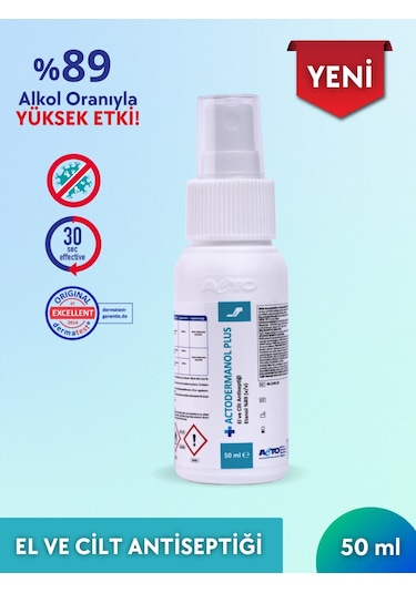 Acto Actodermanol Plus 50 Ml El Ve Cilt Antiseptiği %89 V/v Etano