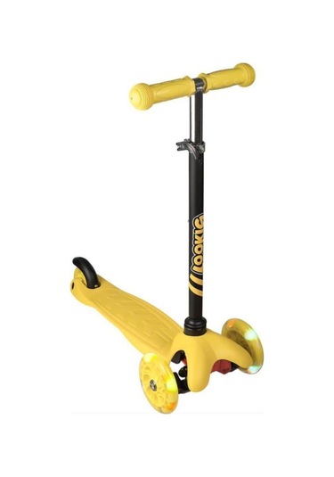Led Işıklı 3 Tekerlekli Sarı Mini Scooter