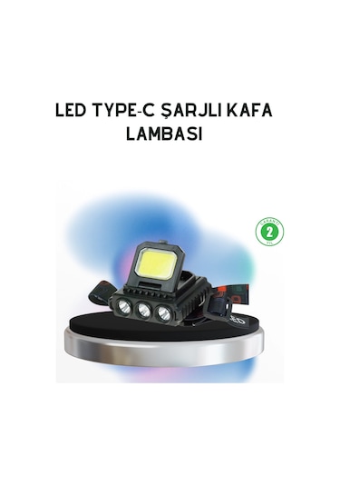 Şarjlı Led Kafa Lambası 800 Lumen Cob Xpe Ayarlanabilir Başlıklı Diğer