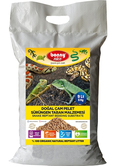 Bonny Nice Doğal Çam Pellet Sürüngen Taban Malzemesi 9 l x 3 Pk